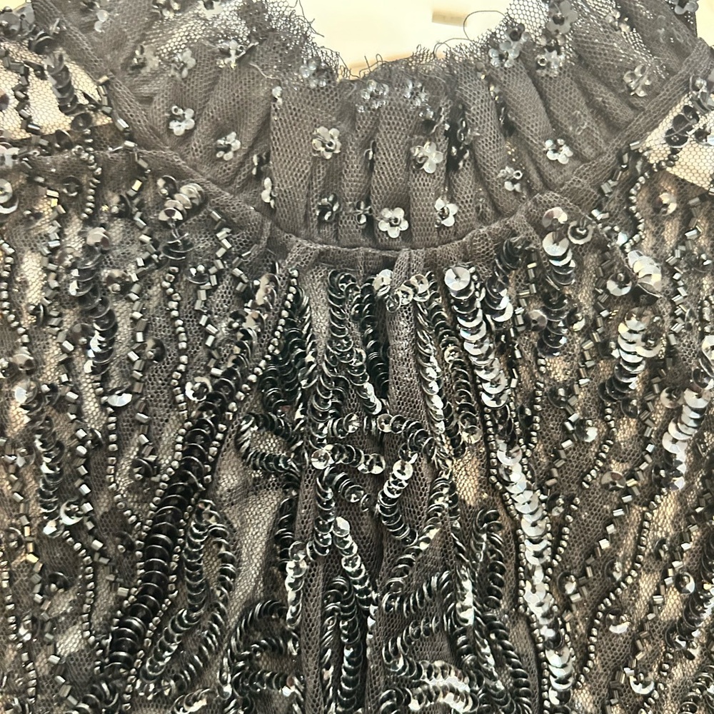 Zara Black Beaded Women's Top~ Size Small - Picture 7 of 8